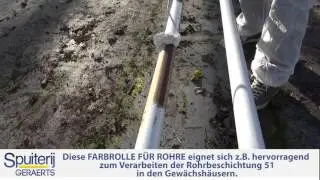 FARBROLLE F&Uuml;R ROHRE, Streichen von Rohren, Rohrbeschichtung, Heizungsrohre streichen,Gew&auml;chsh&auml;usern