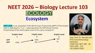NEET Solved PYQ - Ecosystem Productivity GPP and NPP calculations #neet #ecosystem #class12biology