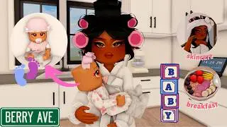 *MORNING ROUTINE* with my NEWBORN BABY! | Berry Avenue Roleplay