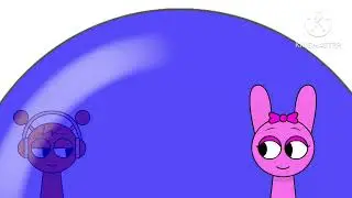 Blue balloon inflation