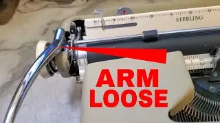 Smith Corona Typewriter Return Arm Loose, Removed, Repaired, Tightened, Cleaned Variable & Knob