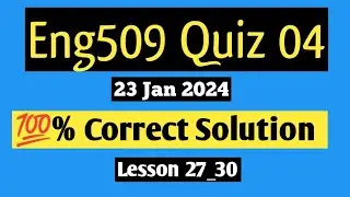 Eng509|Quiz 04|Topic 15_180|Verified from Handouts|@Studywithawan