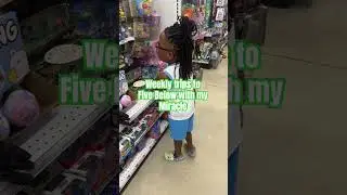 My miracle loves to go to @fivebelow weekly! Lol! #shopping