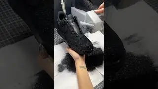Custom BLACK GLITTER AF1s hittin different 😮&zwj;💨✨ #shorts #nikeairforce1 #sneakerhead