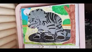 Vicki Hester (Me) The Triceratops In The Zebra Bodypaint Tribute