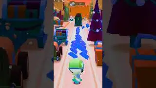 Talking Tom Gold Run Gymnast Angela Collect All Gold Coins In Super Christmas Village Games #shorts