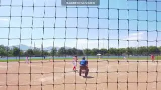 Home run by Ruby Nelson. Loving helping my team out