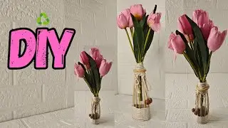 Tiny DIY, Big Transformation | Aesthetic Flower Vase 🌸 | Best Out of Waste | Low Cost DIY