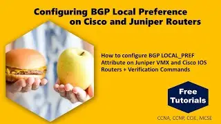Configuring BGP Local Preference Attribute on Cisco and Juniper Routers