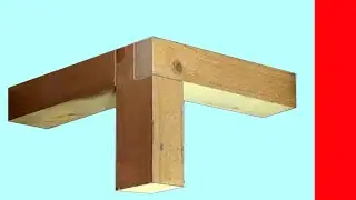 &Icirc;mbinări de colț din lemn, conectarea a 3 grinzi de lemn,Jigsaw Straight Cuts-PERFECT corner cutting