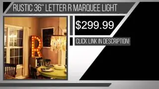Rustic 36'' Letter R Marquee Light