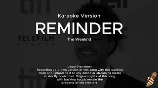 The Weeknd - Reminder (Karaoke Version)
