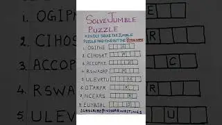 SOLVE JUMBLE PUZZLE IN ENGLISH (FIND OUT BIRDS NAME IN THE  PUZZLE) #shortsviral @Nissarwritings