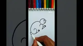 How to draw a Rabbit with 22 number | Easy step by step Rabbit Drawing #littlecutedrawings #youtube