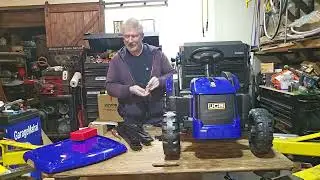 JCB Ride-On Tractor Unboxing and Full Assembly, Tractor Excavator, Blue and Red