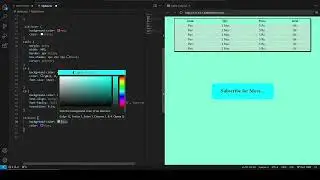 Creating Hover Table | Prog Coding