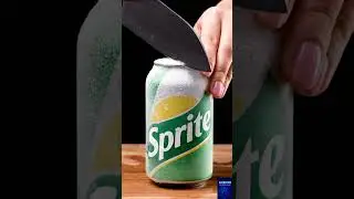 Cutting a Solid Frozen Sprite Can (Oddly Satisfying ASMR) #asmr #asmrcommunity #asmrshorts