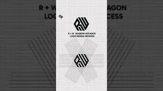 R + W Modern Hexagon Logo Design Process in Adobe Illustrator | Illustrator Tutorial #logodesign