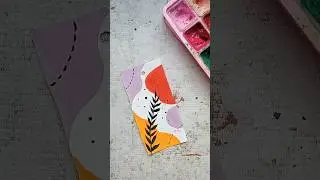 bookmark painting  🔖🧡|| #shorts #viral #art #bookmark #boho #bohoart #easy