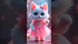 Dhinka Chika Dhinka Chika Kitten in Pink Dance! #Shorts #kitten #cute #dance #shortfeed #catlover