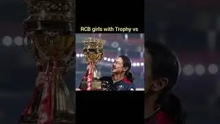 RBC girls V/S Boys with Trophy 🏆🥇 #rcb #boy #girl #trophy