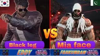 t8  🔥  (mia face) fahkumram vs (black leg) eddy tekken 8