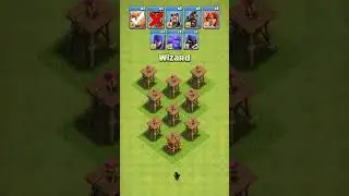 9 Level 1 Archer Tower Vs Max Troops | Clash of Clans
