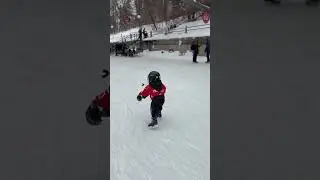 Captain Connor takes on Ottawa skating at the Rideau Canal! #pov #iceskate #hockey #toddlersoftiktok