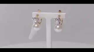 &iquest;Te Gustan Estos Pendientes Oro Con Perlas Cultivadas Y Circonitas Transparentes?