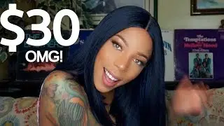 bobbi boss $30 navy blue lace front wig review | ebonyline.com