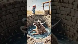 This buffalo falls in this well !दिल को छू लेगा! 😱😭! #youtubeshorts  #shorts