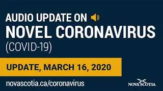 Audio Update on COVID-19: Dr. Robert Strang - March 16