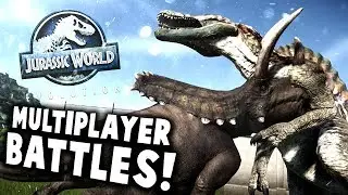 Jurassic World Evolution - MULTIPLAYER BATTLES! The Strongest Modded Dinosaur? - JWE Gameplay