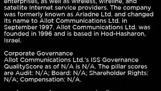 ALLT Allot Communications Ltd  ALLT buy or sell Buffett read basic profile