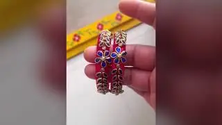 ఈ thread bangles కావాలి అనుకునేవాళు కామెంట్ చేయండి #art #craft #threadbangles #designerbangles