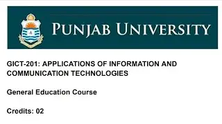 GICT -201 : Applications of Information and Communication Technology || Complete Notes (Sem 1 to 4)