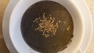 Homemade black sesame dessert