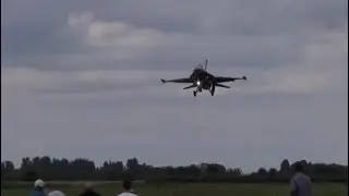 This F-16 flies too low.