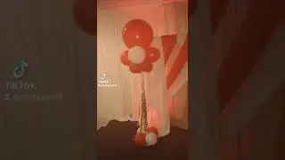 Backdrop made with plastic tablecloths