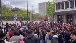 Fc Barcelona Supporters in Germany vs Borussia Dortmund