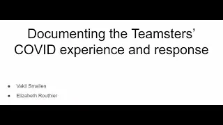 Working Through the Pandemic - Staffing and Processing