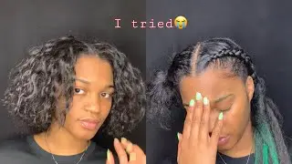 2 Big Braids on Natural Hair: FAIL
