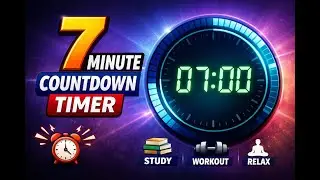 7 Minutes Countdown Timer ⏳ | 7 Minute Timer with Alarm | Countdown Clock