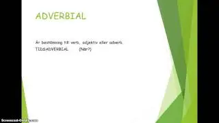 Predikatsfyllnad och adverbial