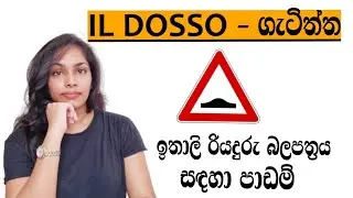 Il dosso| ගැටිත්ත | අනතුරු සංඥා #patenteitaliana #italiandrivinglicence #segnalidipericolo