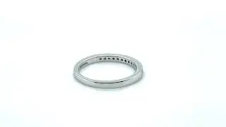 Channel Set Half Eternity Ring 0.15ct G/SI Diamonds in Platinum