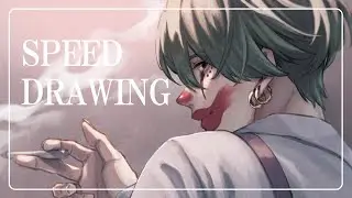 🎨煙草とピエロｰcigarette and clown/speed drawing