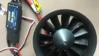 QX motor 2000kv 12 blades 80mm EDF with FMS 100A ESC test 1