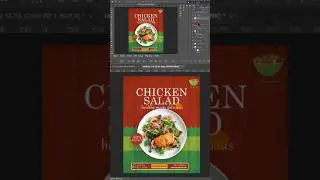 Chicken Salad Poster Design in Photoshop 🔥 Food Poster Tutorial #shorts #ytshorts #chickensalad