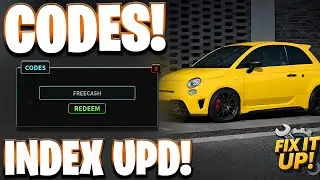 НОВИНКА! ВСЕ РАБОЧИЕ КОДЫ ДЛЯ ОБНОВЛЕНИЯ ИНДЕКСА 1.7 ДЛЯ FIX IT UP! КОДЫ ДЛЯ ROBLOX FIX IT UP